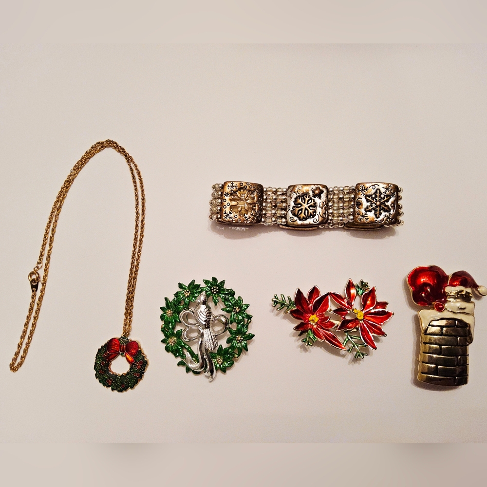 Christmas Silver and Gold Jewelry Set